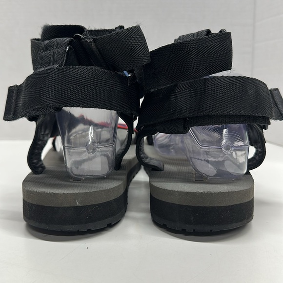 Prada Linea Sandals Shoes Printed Adjustable Ankle Strap Open Toe Black Size 11 - Picture 4 of 8